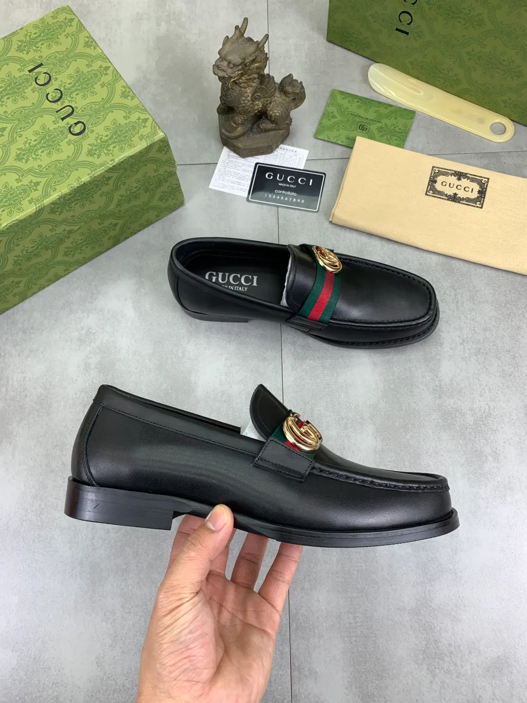 Men's men's shoes 💰P480 [New style] Water-dyed cowhide 💰💎💎💎 [Gucci] GUCCI high-end men's formal business leather shoes, original order 1:1 authentic goods! Original imported high-end open-edge beaded calfskin, original metal buckle, imported first-layer cowhide lining for feet, original outsole, men's shoe size: 38-45, 4️⃣ colors available